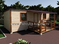 Хозблок с комнатой и террасой